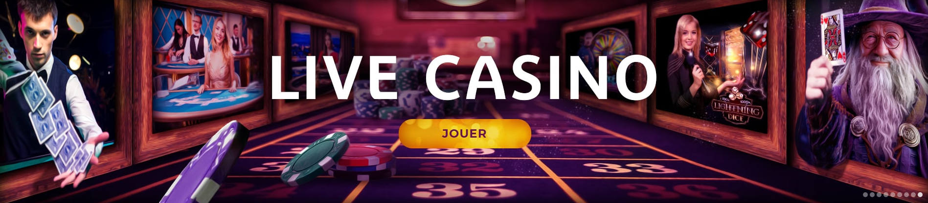 Section live casino de Magical Spin Casino